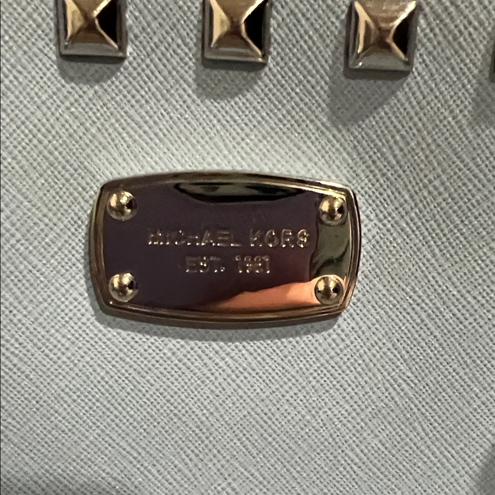 MICHAEL Michael Kors Light Blue Studded Shoulder Bag - Picture 2 of 12